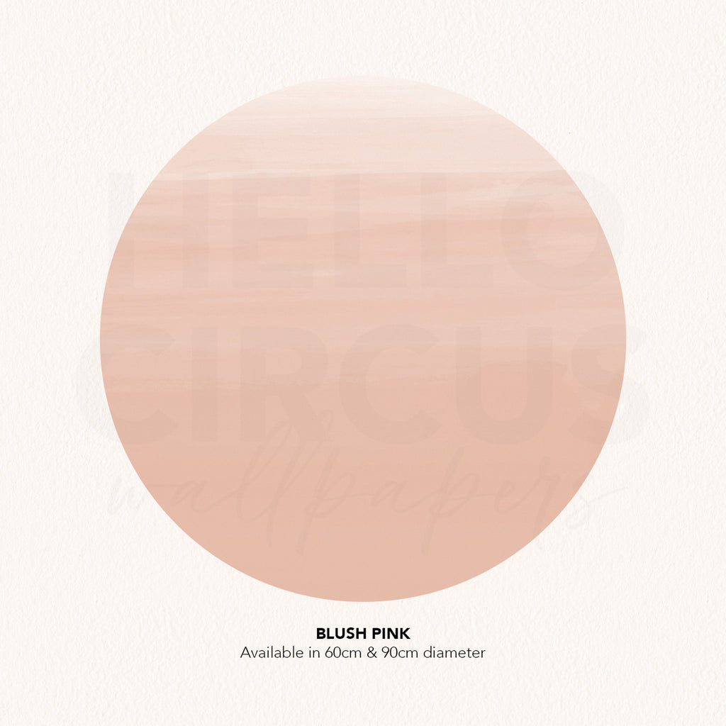 Circle Ombre Gradient, Wall Decals in Blush Pink Close Up