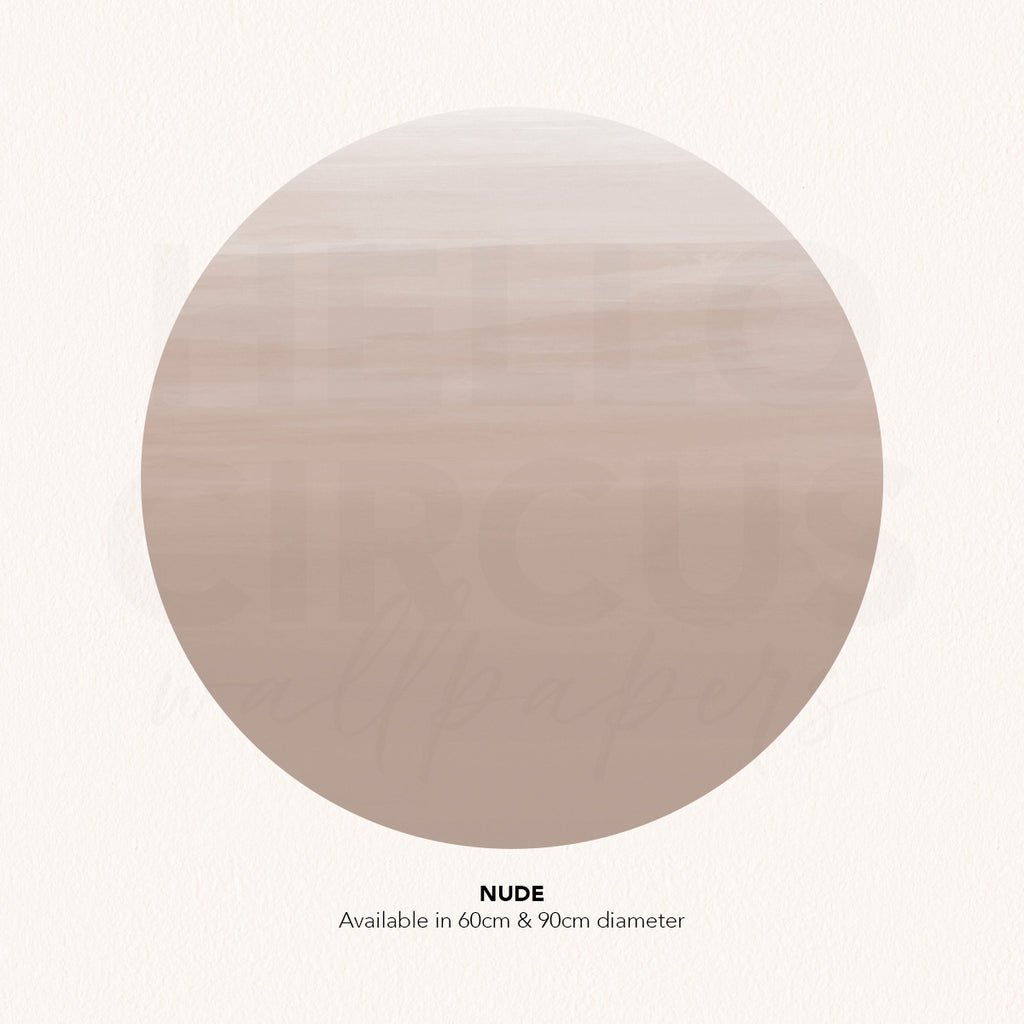 Circle Ombre Gradient, Wall Decals in Nude Close Up