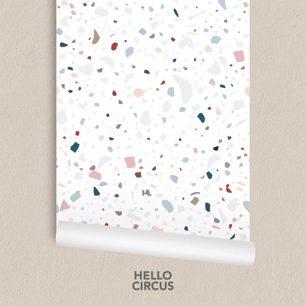 Confetti Terrazzo, Pattern Wallpaper close up