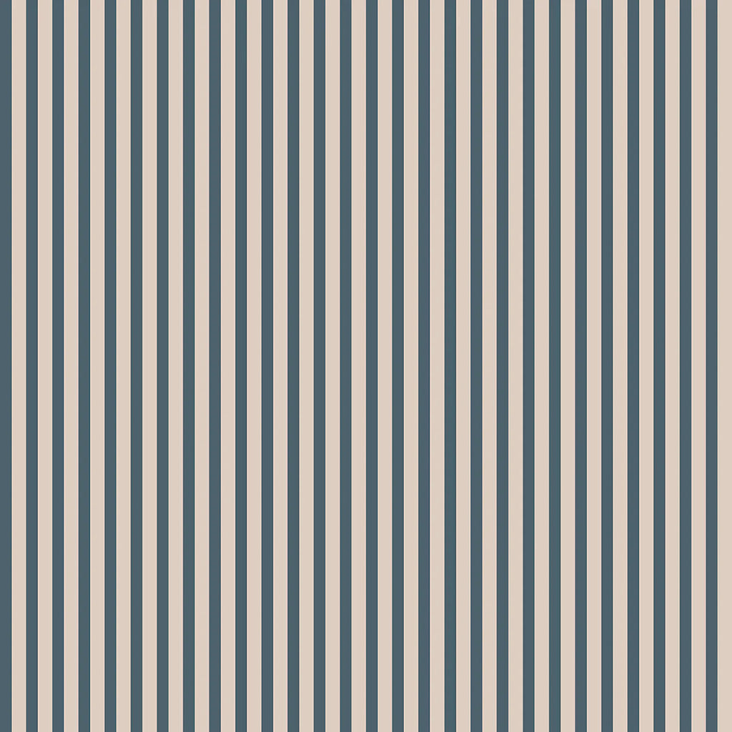 Delicate Stripes, Pattern Wallpaper in Dark Blue close up