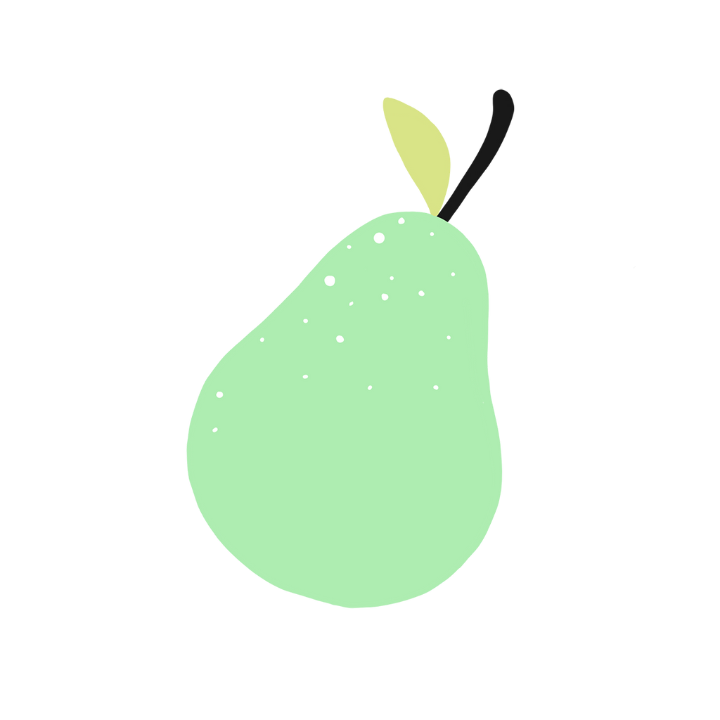 Fruits Party, Wall Decals Pear graphics Close Up