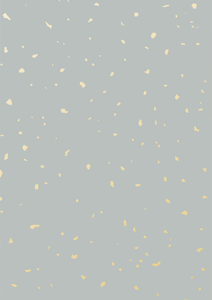 Gold Metallic Confetti Speckles, Pattern Wallpaper Blue close up