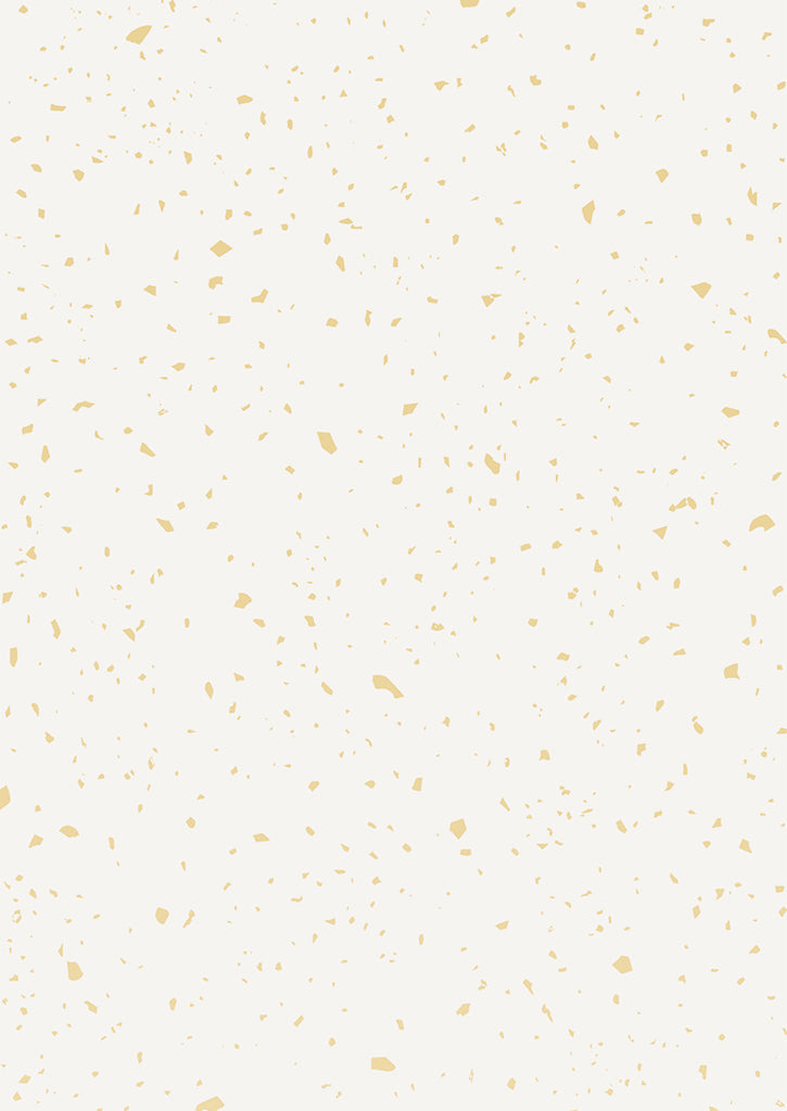 Gold Metallic Confetti Speckles, Pattern Wallpaper White close up