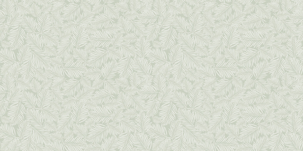 Heather Fern, Pattern Wallpaper in Green close up