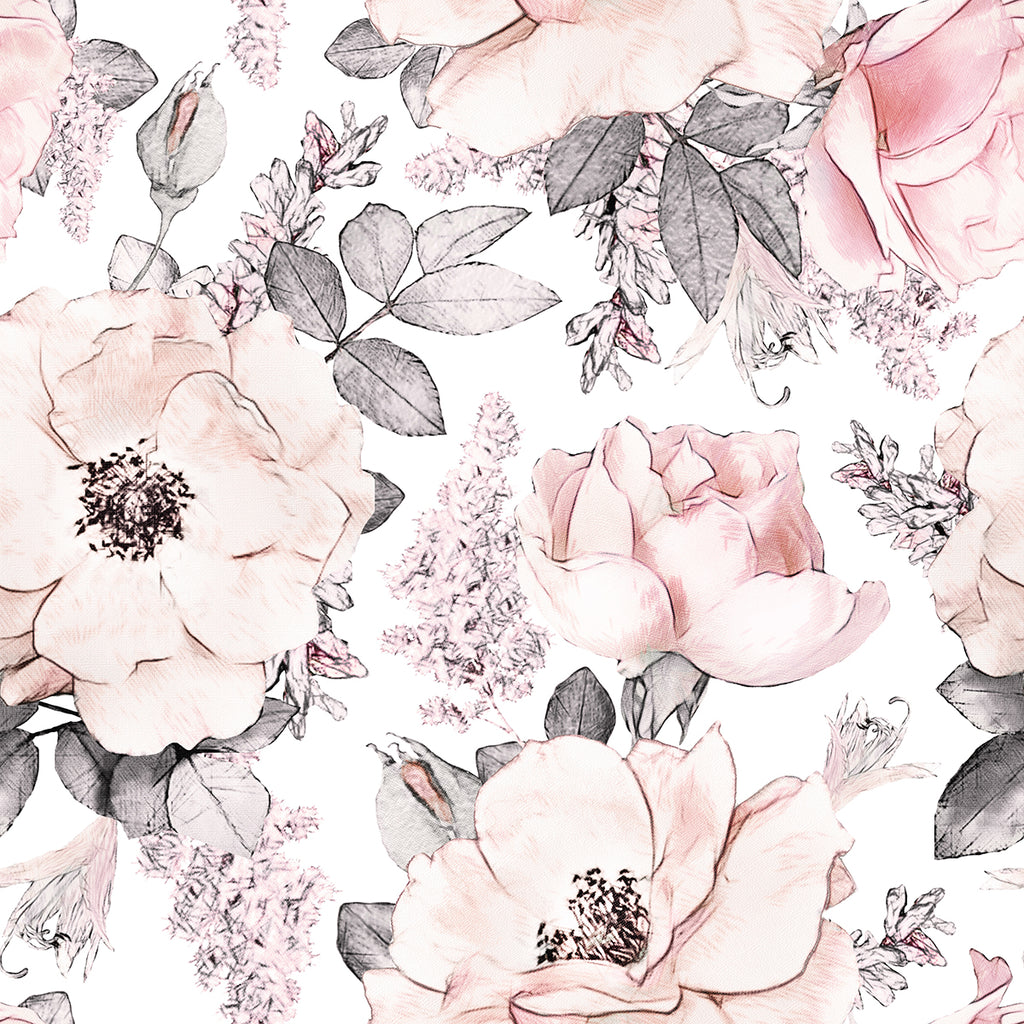 Kiela Flowers, Pattern Wallpaper close up