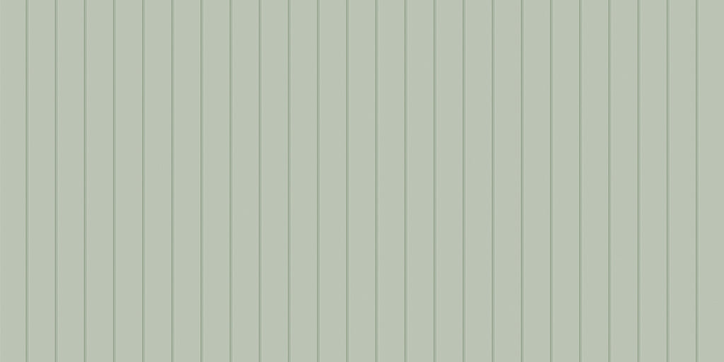 Shiplap, Vertical Striped Wallpaper in Mint Green close up