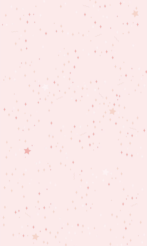 Twinkle Twinkle Little Stars, Wallpaper in Pink close up