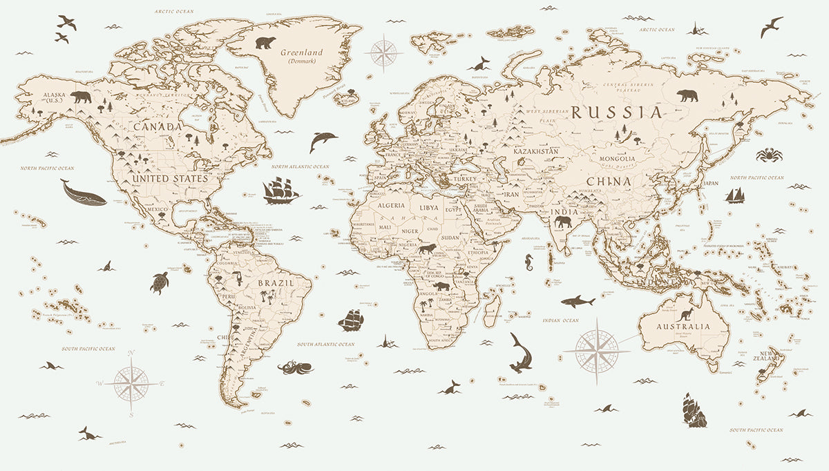 cool world map desktop background