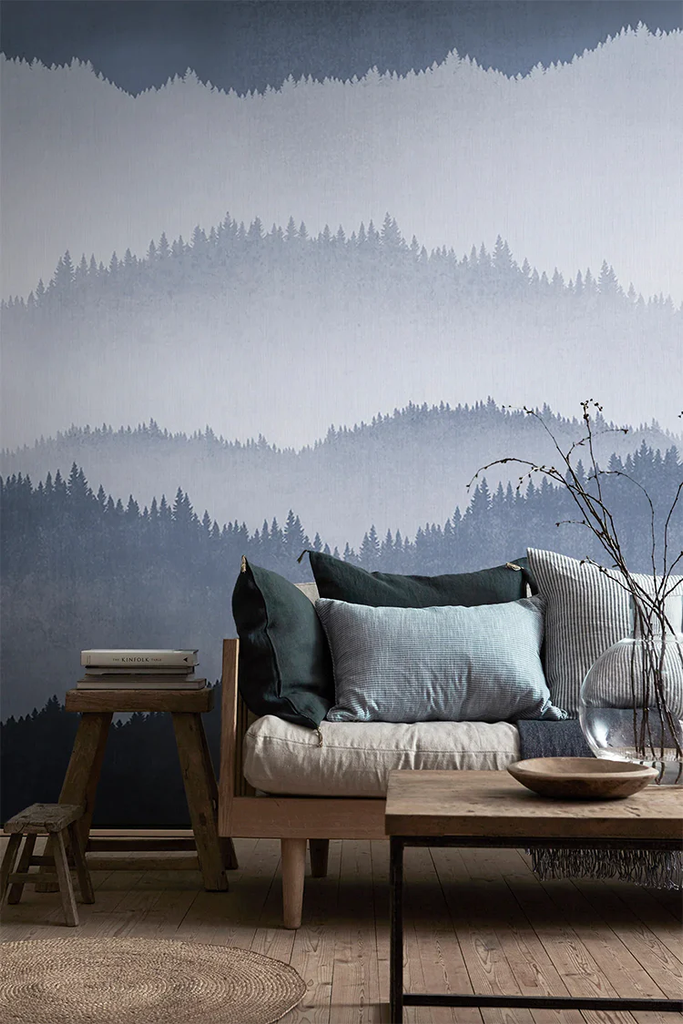 Forest Landscape, Wallpaper in living room