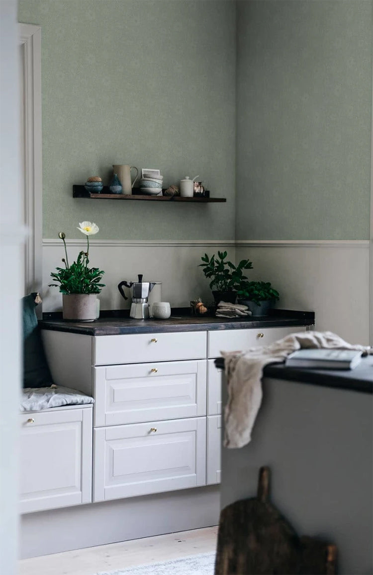 Anton, Floral Pattern Wallpaper in kitchen