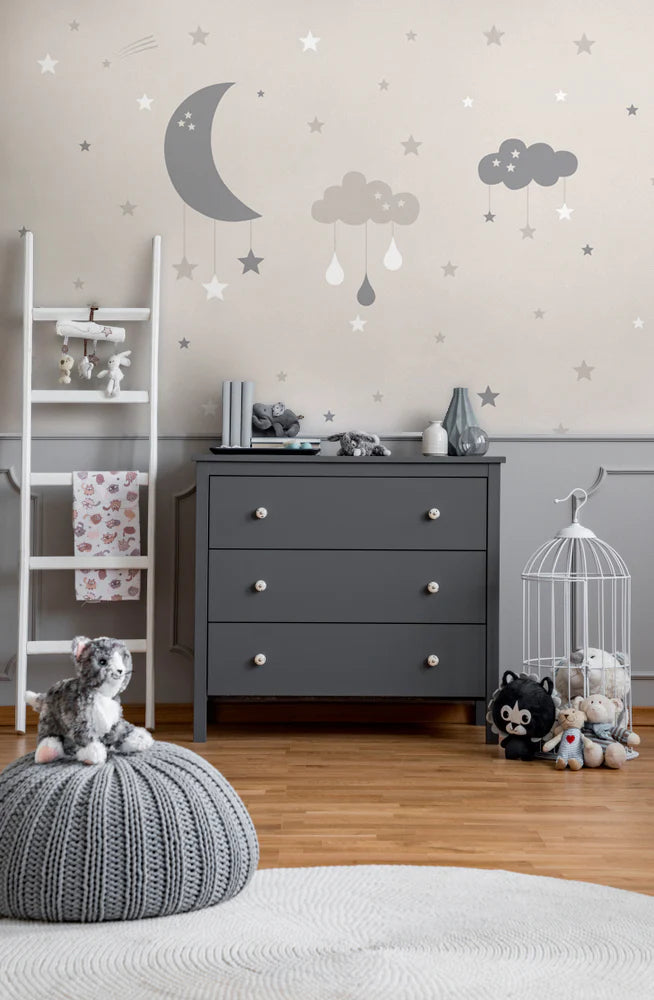 Cloudy Night, wallpaper in kids room