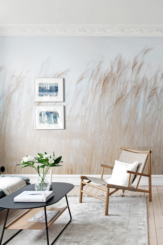 Swaying Reed, Wallpaper in living room