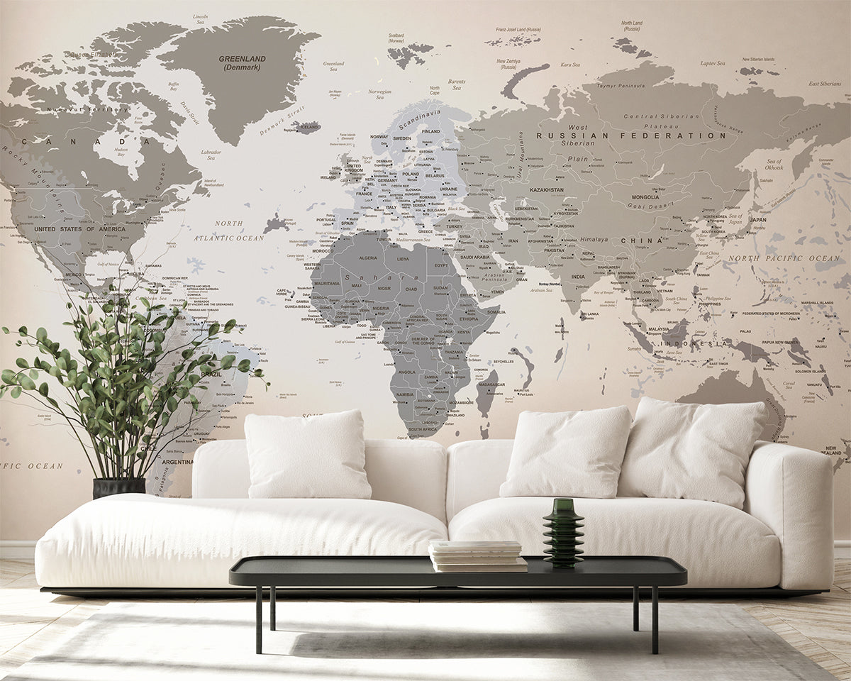 Classic Atlas, World Map Wallpaper