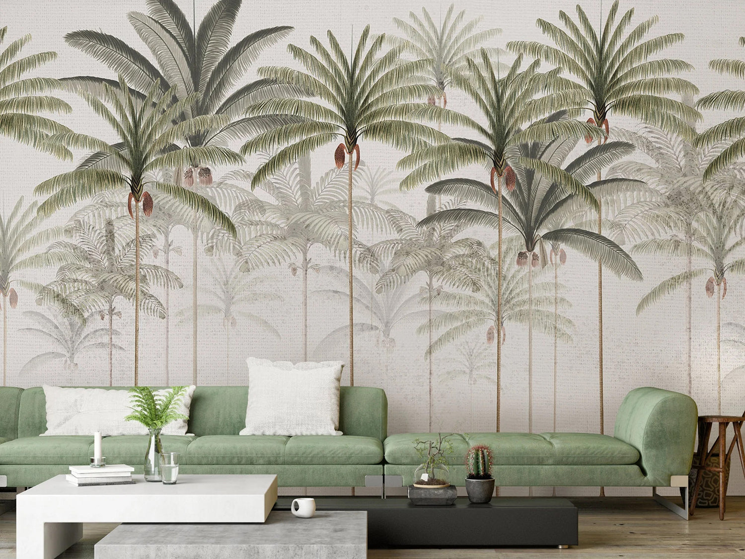 Rainforest Vintage, Mural Wallpaper in living room