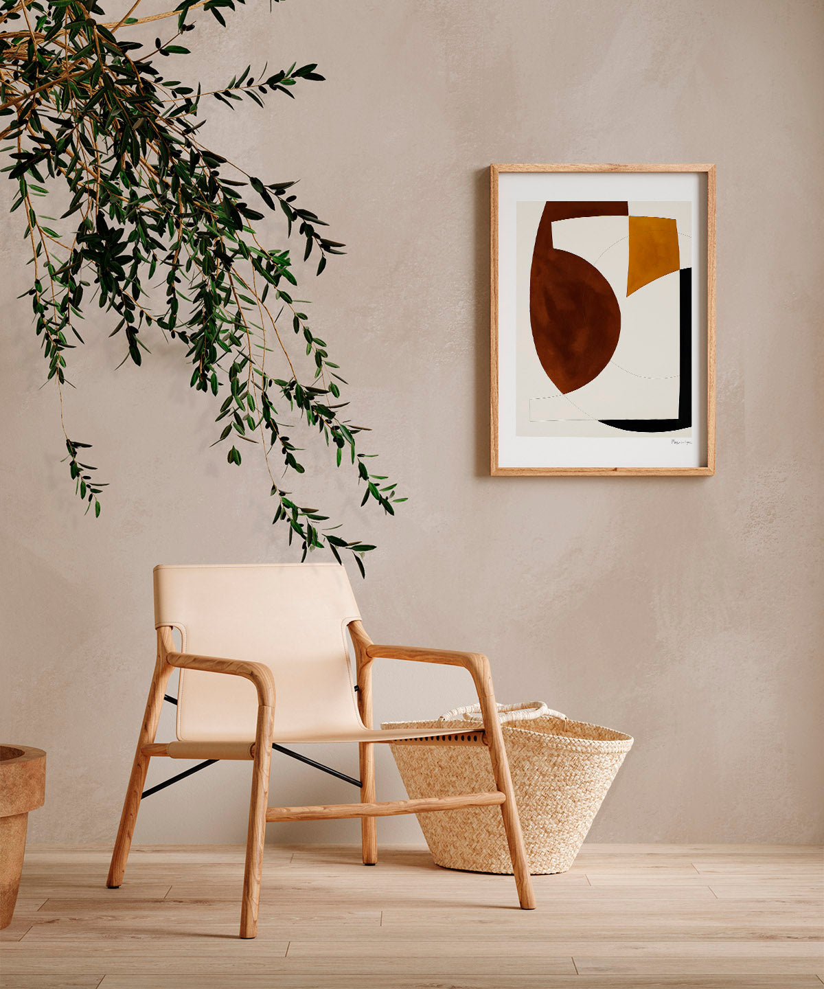Addison Chalk Wallpaper in living room
