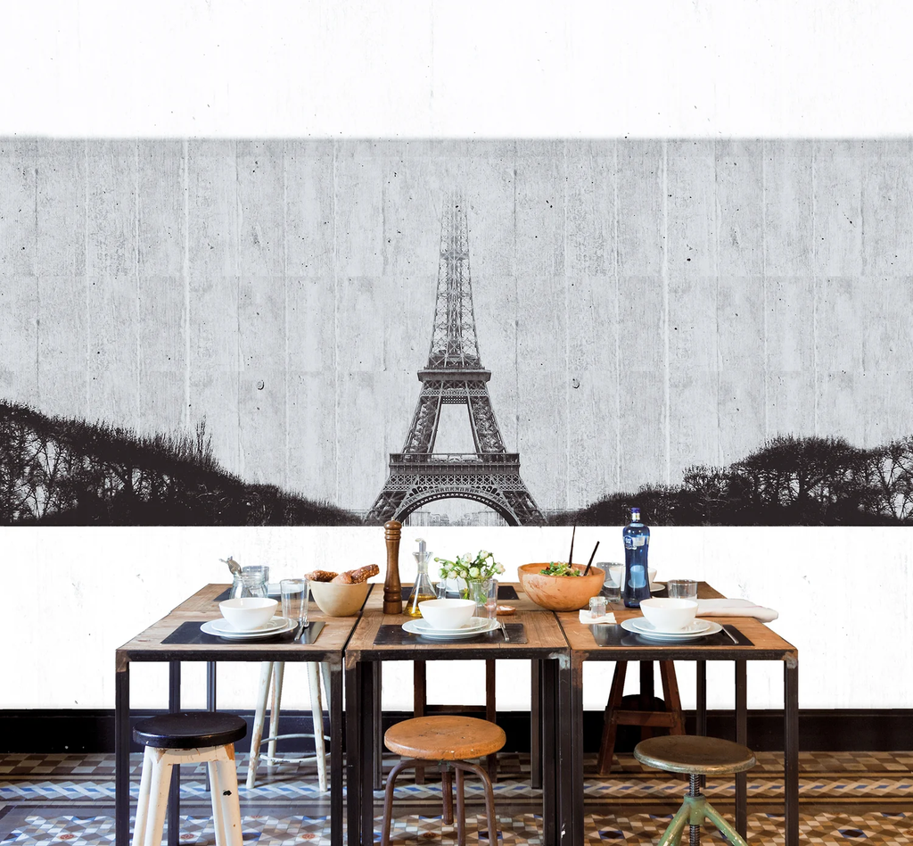 Tres Tintas Paris Eiffel Tower Wallpaper in dining room