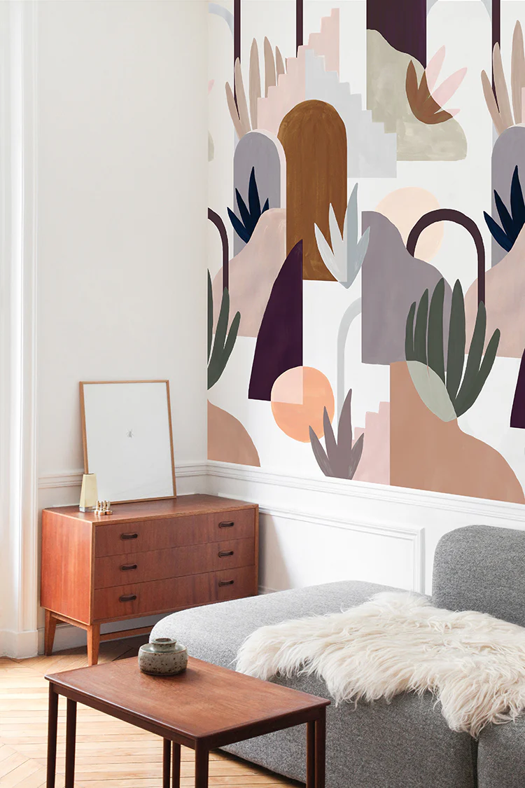 HC-Ressa_Abstract_Geometric_Wallpaper-Interior1_900x.webp Colourful geometric shapes wallpaper design applied to a corner space