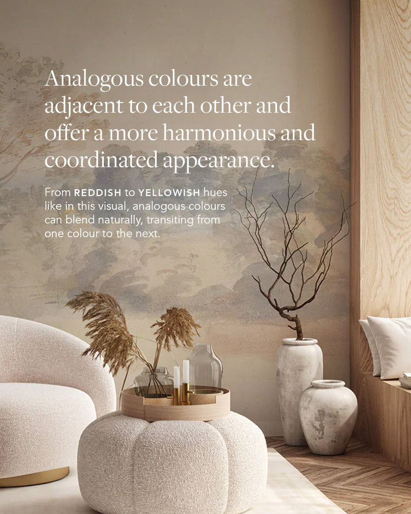Tips on pairing paint colour with wallpaper - Analogous colours