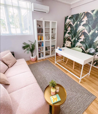creative ideas of banana wallpaper in study room