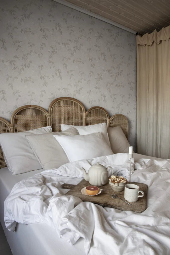 Swiss Cottage Stripes Wallpaper in Light Grey for your Bedroom