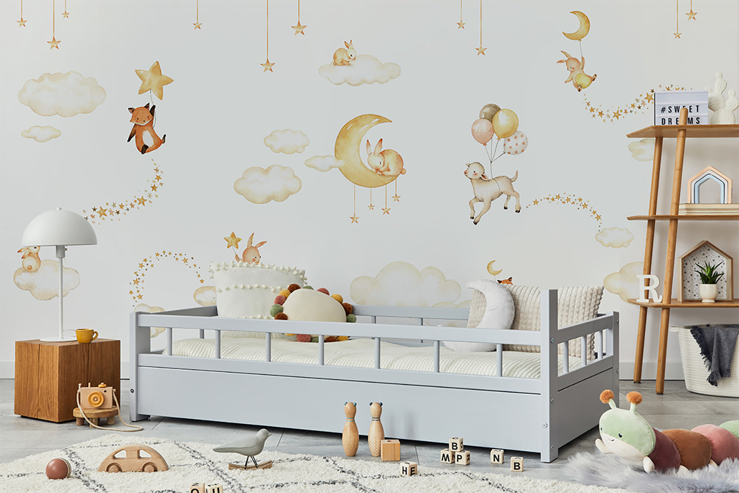 Twilight Safari, Animal Mural Wallpaper in the kid's bedroom
