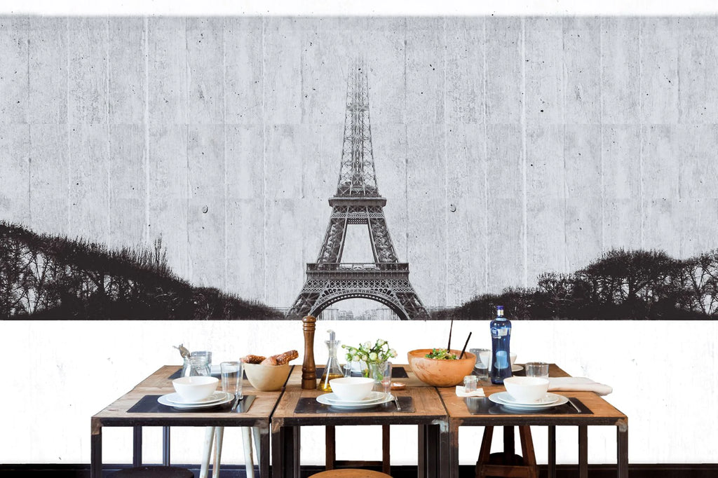 Paris Eiffel Tower Wallpaper in Dining Room
