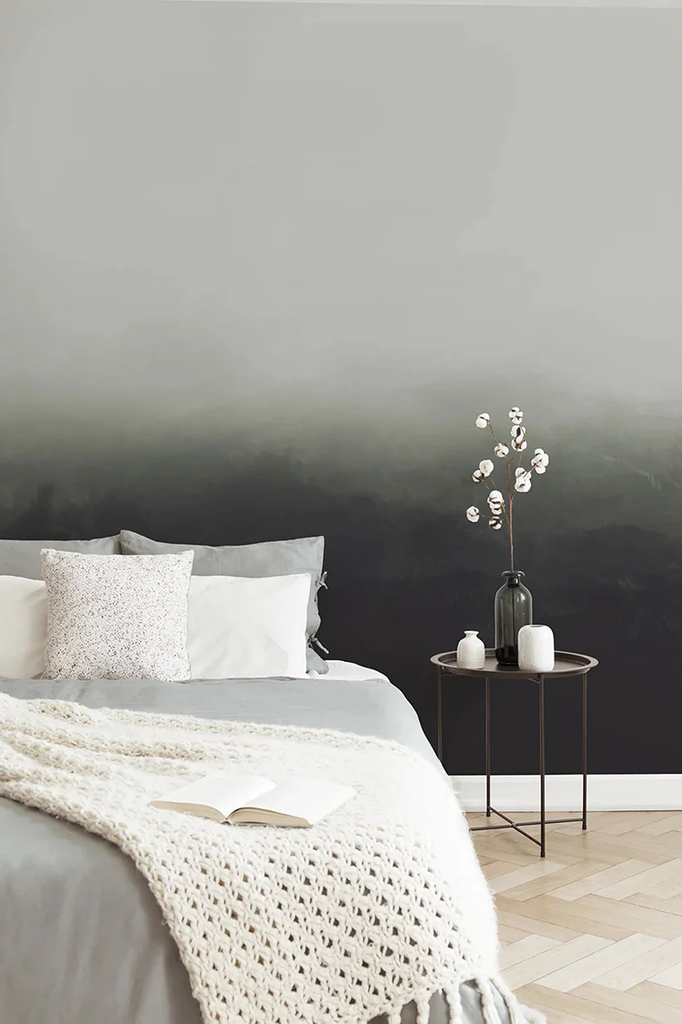 Greg Horizon Ombre, Accent Wallpaper in bedroom
