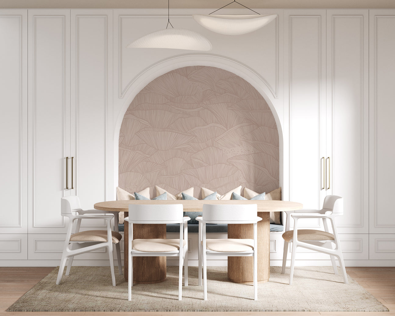 saltwater ripples ocean wallpaper in living room