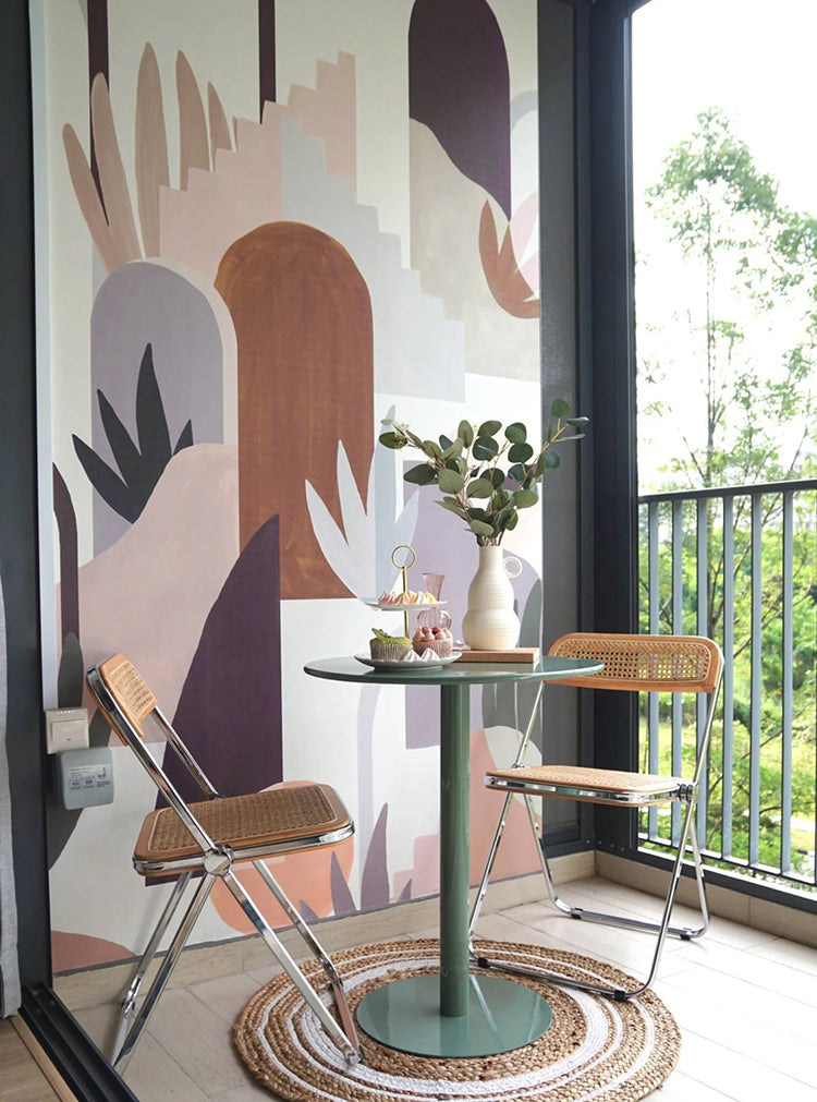 Ressa, Abstract Geometric Wallpaper in the hallway
