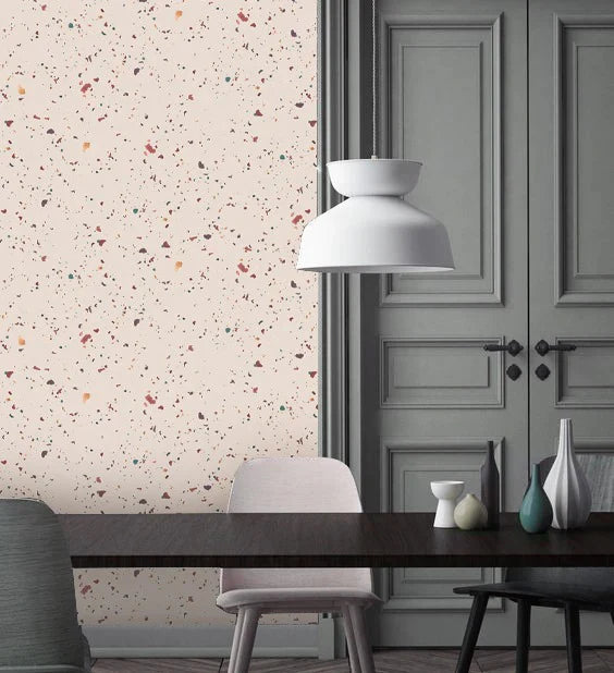 Terrazzo Kie, Faux Texture Wallpaper in dining room