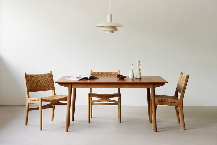 Noden Scandinavian wood dining table and chairs