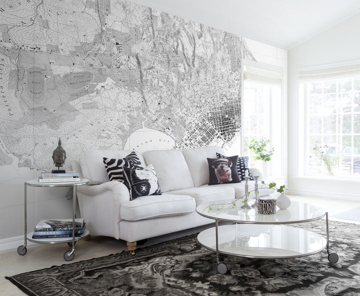 The Wharf Wallpaper in living room