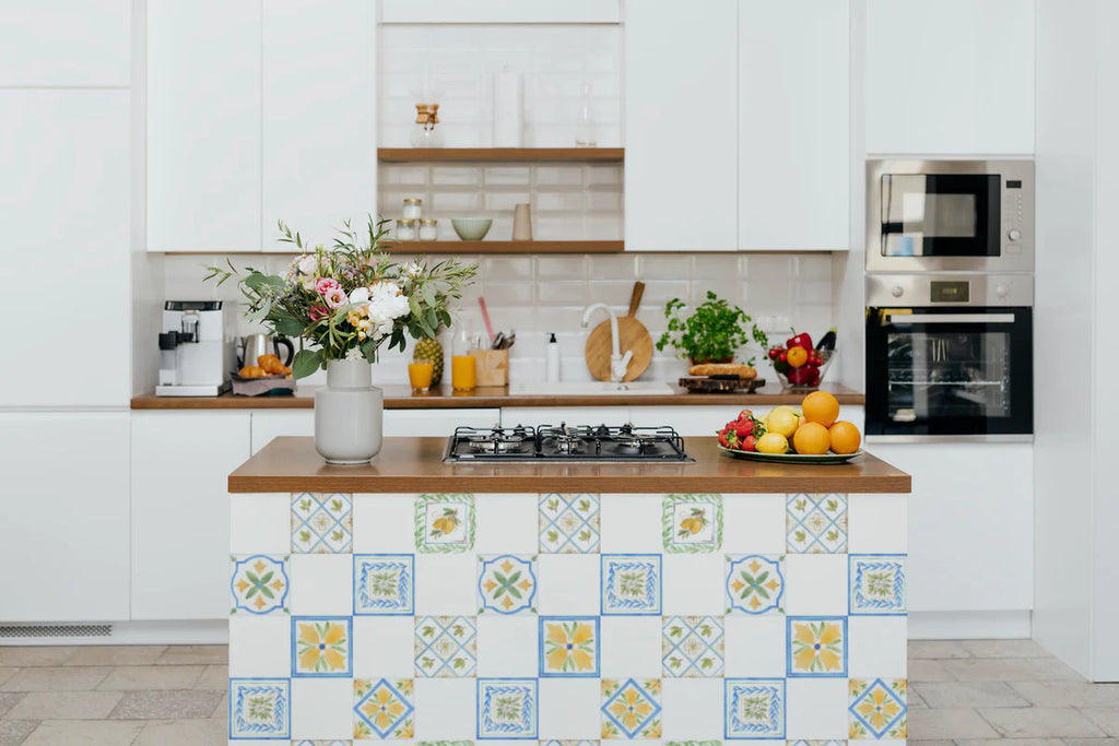 Capri Tiles Wallpaper in Kitchen