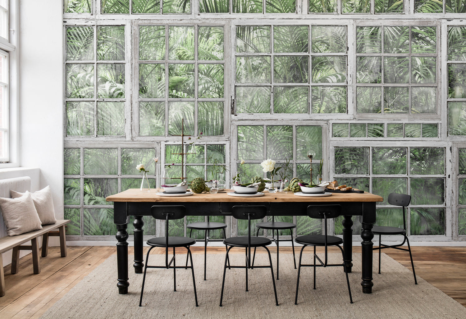 Perspective Garden, Mural Wallpaper in living room