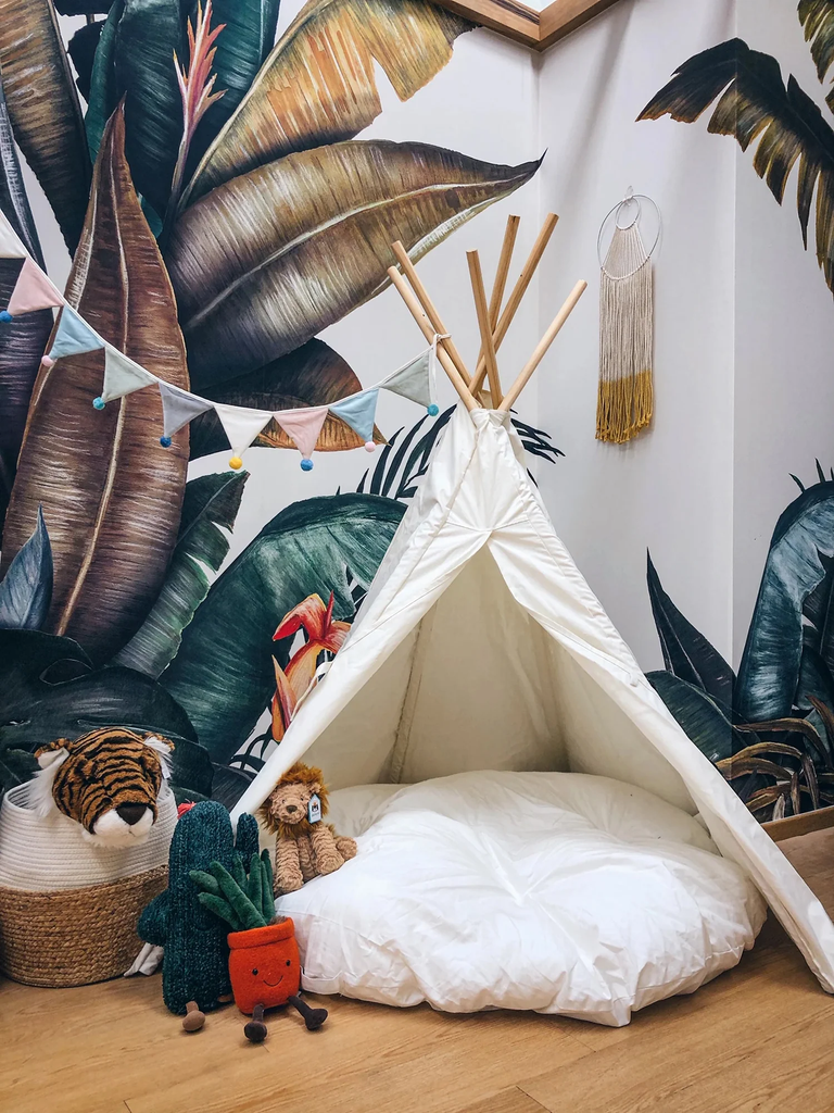 Tropical Forest, Accent Wallpaper in kid's room