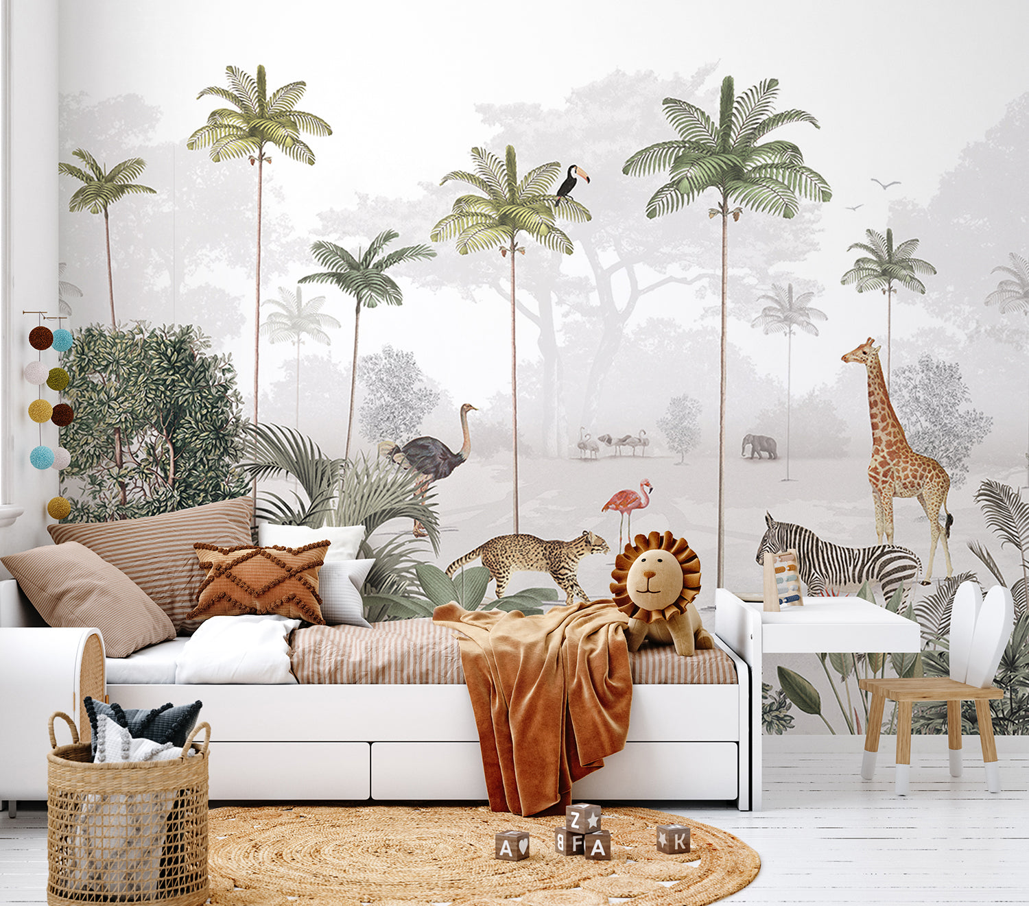 Animal Paradise Wallpaper in bedroom