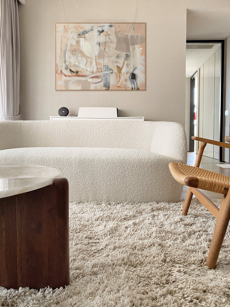Living room with neutral tones by Muhammad Fazlee