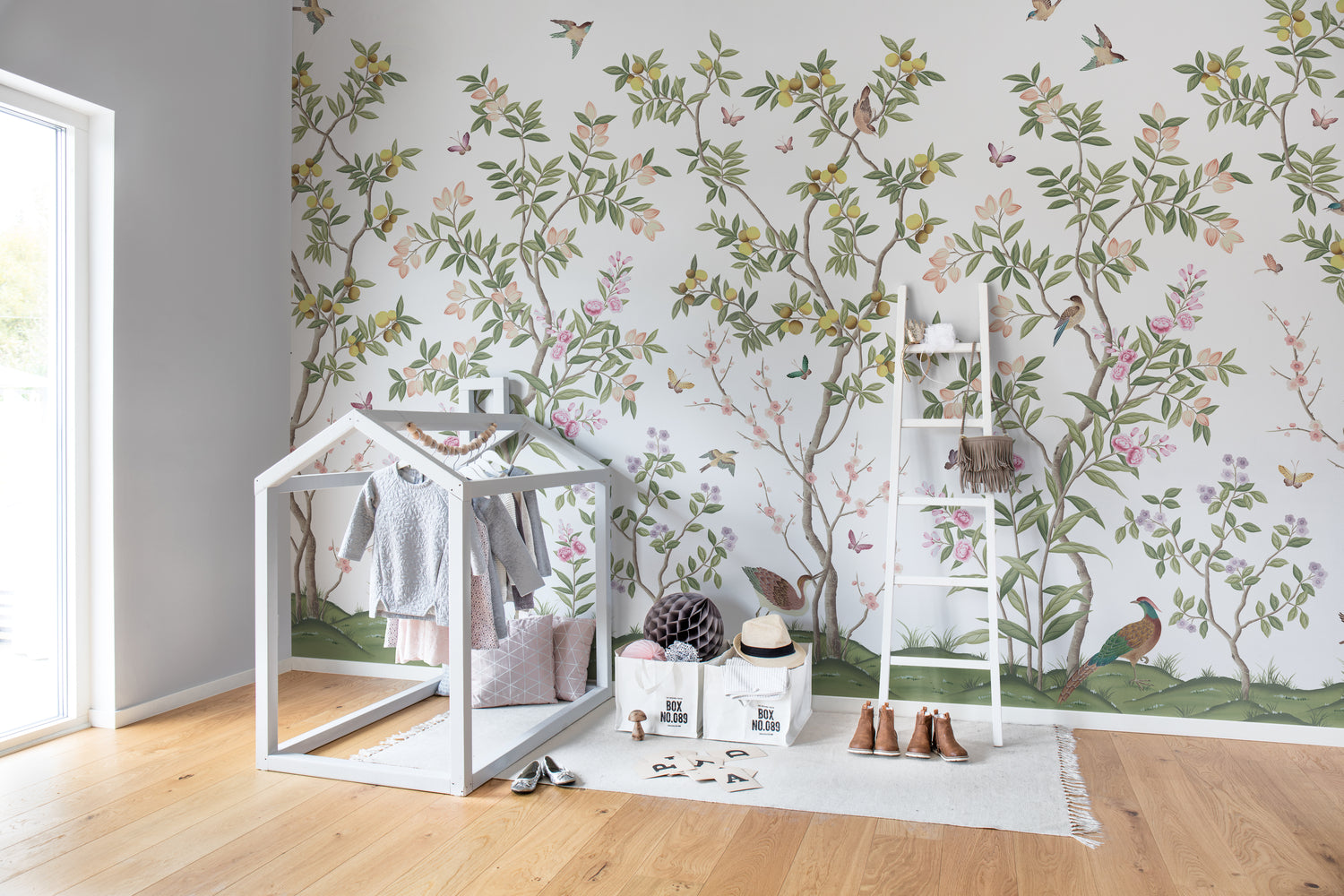 Chinoiserie Forest, Mural Wallpaper in dining room