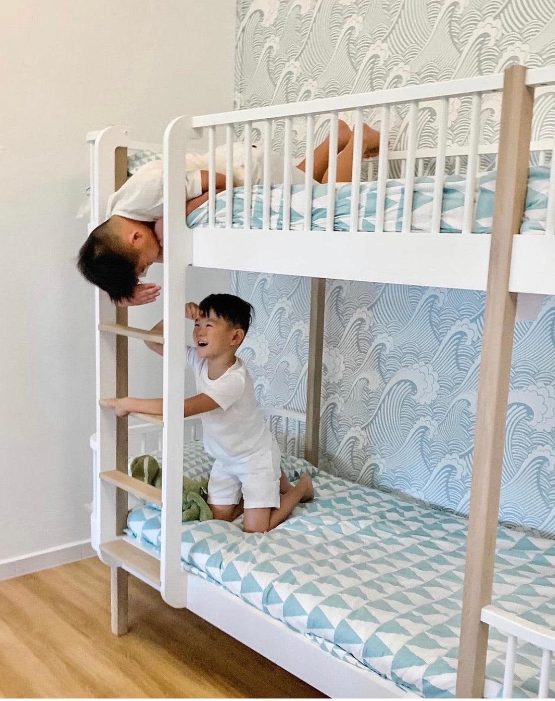 Sail Away, Beach Inspired Wallpaper in kids bedroom