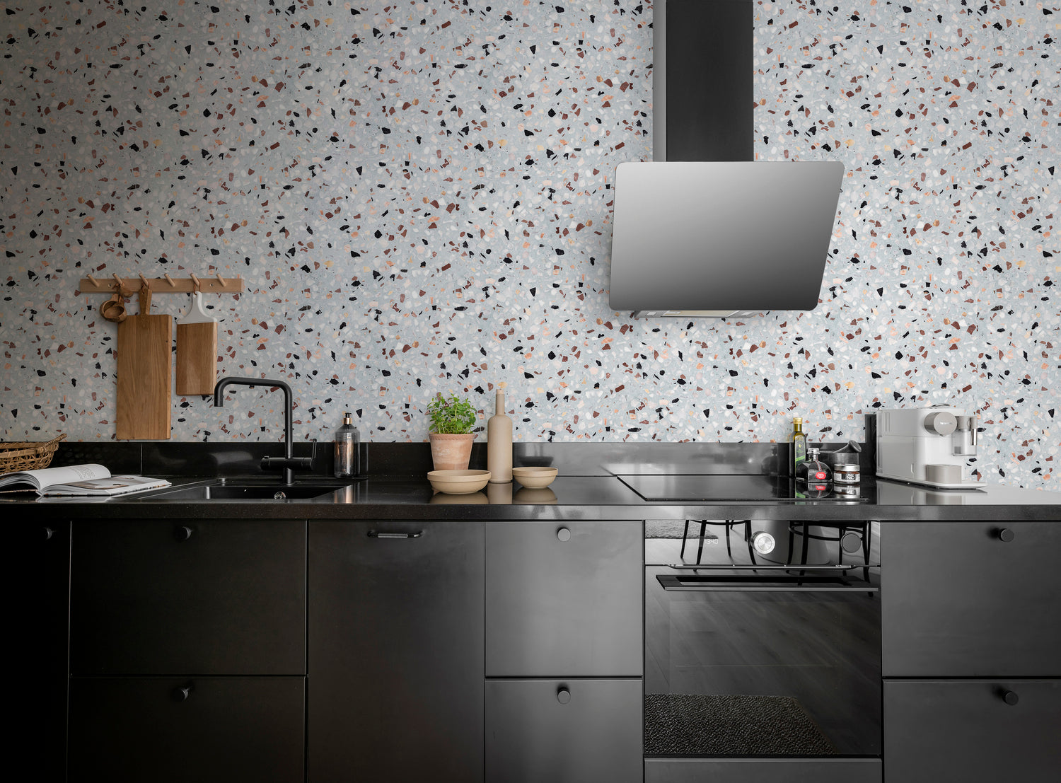 HC-Terrazzo_Kern_Faux_Texture_Wallpaper-Interior2-12122023.jpg terrazzo wallpaper in kitchen