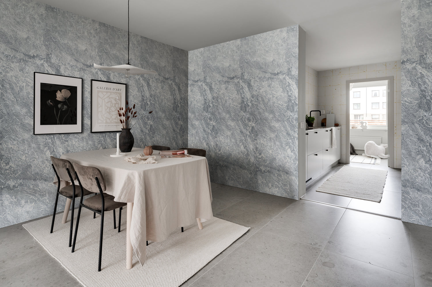 Breeze, Waves Mural Wallpaper in dining room