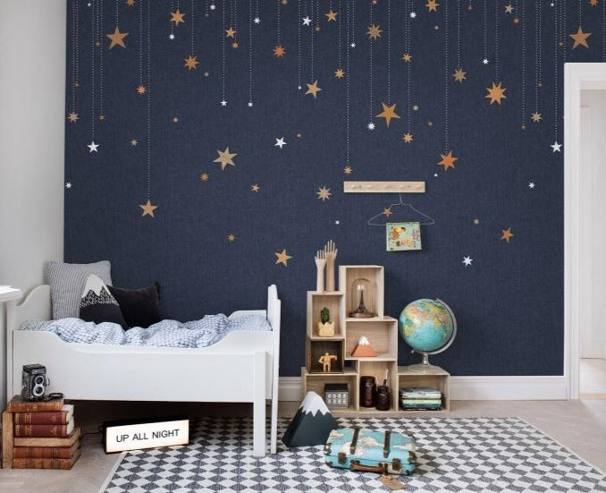 Stargazing, Wallpaper in boy's bedroom