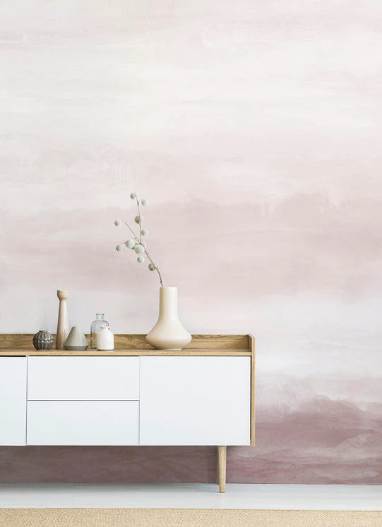 Blush Vista Watercolour Wallpaper
