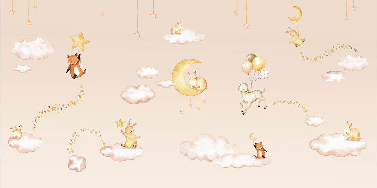 TwilightSafari_AnimalMuralWallpaper-Pink_1296x.jpg twilight-safari-animal-mural-wallpaper in girls bedroom