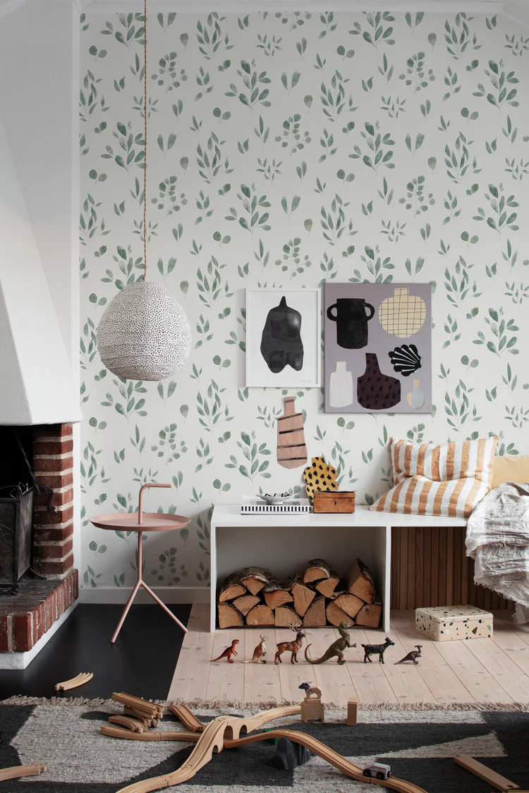 Belle Foliages, Pattern Wallpaper in kid's room